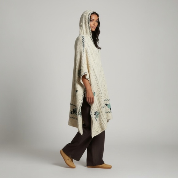 $500 NWT Free People x Anna Sui Limited Edition Yves Sweater Classic Knit Poncho - Picture 4 of 12